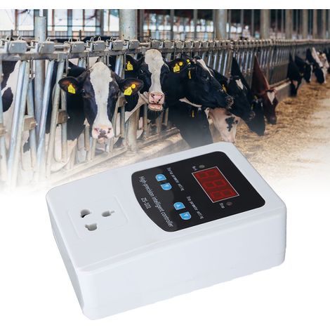 Contrôleur de température numérique intelligent à microprocesseur 1500 W pour serre, avec écran LCD, ventilateur d'extraction, idéal pour l'aquaculture et la plantation, et compatible avec les aquariu (1/5)