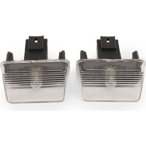 2 pièces Feu de plaque d'immatriculation arrière Lentille transparente Haute luminosité 6340.A3 Remplacement pour Peugeot 206 207 307 Partner