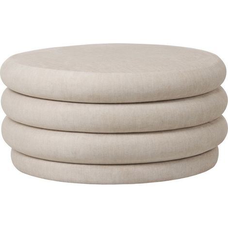 Casa Storage Ottoman - Plywood/MDF/EPE/Foam - L78 x W78 x H40 cm - Cream