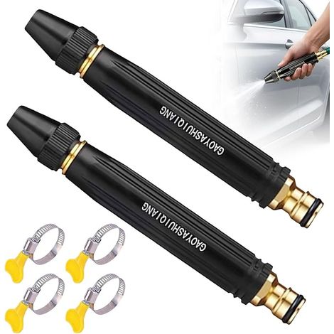 Pistola ad acqua ad alta pressione per autolavaggio, pistola ad acqua ad alta pressione con ugello booster, design a prova di perdite con 3 modalità di spruzzo per auto, piante e pulizia del giardino (1/5)