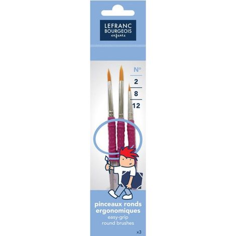 Pinceaux Grippy - LEFRANC & BOURGEOIS - 807321 - Assortiment - Enfants - Multicolore