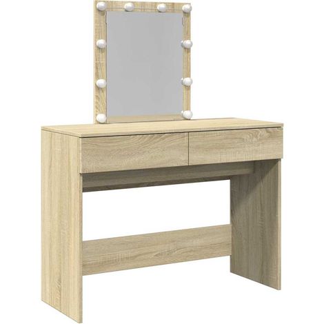 Maison Exclusive - Coiffeuse avec LED chêne sonoma 100x40x130 cm (1/5)
