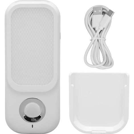 Lampe murale à capteur LED rechargeable USB sans fil, 3 modes d'éclairage, couleur argent, veilleuse pour chambre (1/5)