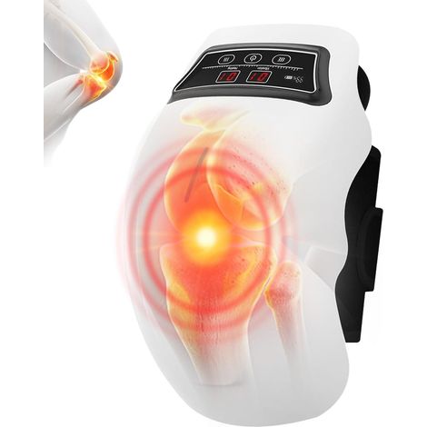 Masseurs Electriques, Masseur de Genou Sans Fil, Massage Genoux avec 3 Chauffage et Vibration, Masseur de Genou Infrarouge Portable Masseur pour Soulager les Arthrose Genou (1/5)