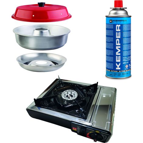 PACK OMNIA Four nomade + INCASA Réchaud à gaz + KEMPER Cartouche de gaz (1/4)