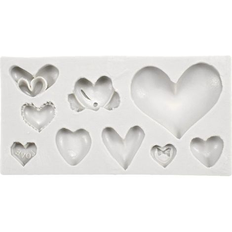 3D-Geleeformen, handgemachte Seifenstücke, Bastelutensilien für Küche und Backen, niedliche Herzform (1/5)