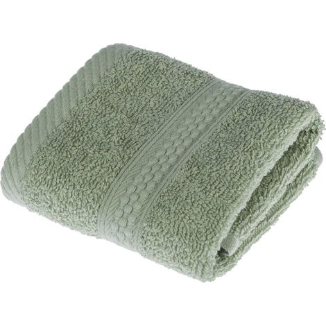 HOMESCAPES Serviette 100% Coton - Vert Sauge - 30 x 30 cm