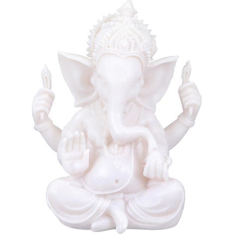 d éléphant Ganesh en résine blanche grande taille faite à la