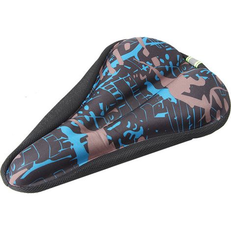 Housse de selle respirante épaisse et douce pour vélo de montagne et route, légère et confortable (Bleu) (1/3)