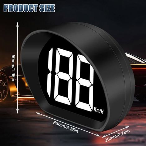 1 Compteur de vitesse numérique, Affichage tête haute LED, Alimentation USB, Accessoires auto universels (1/5)