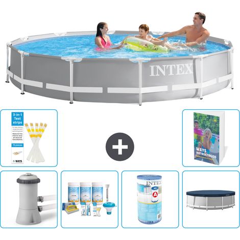 Prism Frame Pool Rund - 366x76 cm - 7-teilig S321