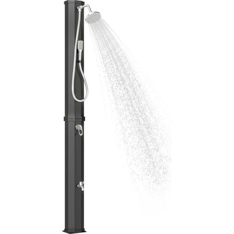 Douche Solaire 60L, Douche de Jardin Extérieur avec 2 Pommes de Douche Chauffante (1/5)