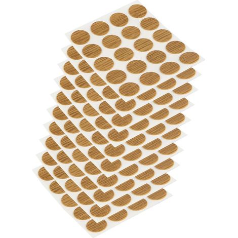 Emuca - Tappo coprivite adesivo, Ø13mm, Rovere, Confezione di 200 pezzi (1/5)