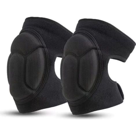 1 paio di ginocchiere da lavoro, ginocchiere protettive da giardino nere, antiscivolo, antiurto, ginocchiere multifunzionali da giardino - Nero-Crezuo
