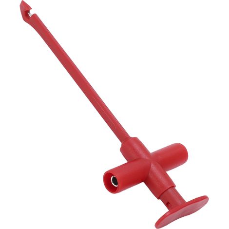 J.30022 Durchstoßprüfklemme mit 4-mm-Bananenstecker, universelles Reparatur- und Prüfwerkzeug für Multimeter, rot (1/5)