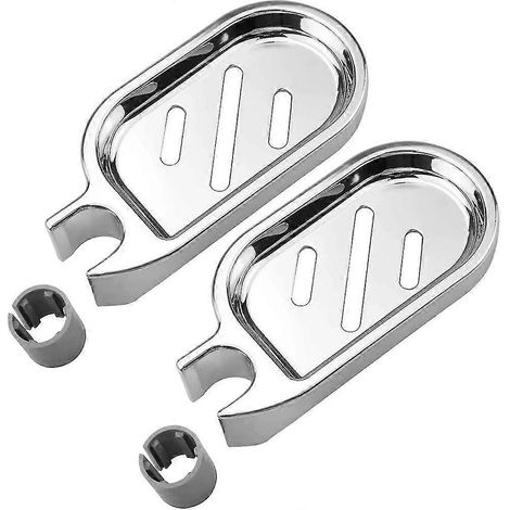 Lot de 2 porte-savons pour barre de douche de 22 mm, porte-savon de douche en plastique ABS (1/5)