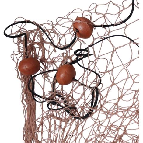 Filet de pêche en corde 200 x 150 cm avec flotteurs
