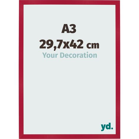 yd. - Cadre photo A3 29.7x42 - Rouge - MDF - Bologna (1/5)