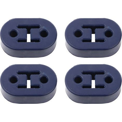 Universelles blaues Silikon-Auspuffschalldämpfer-Set für Autos, 4-teilig, inklusive kurzer Halterung, Schalldämpferisolierung und Auspuffrohr-Befestigungsmaterial, A (1/5)