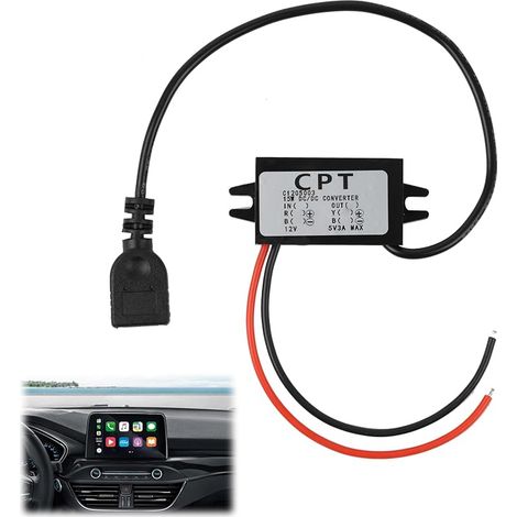 Convertisseur de Tension DC-DC 8V-32V à 5V, 3A 15W, Adaptateur Secteur USB Buck Converter étanche, Convertisseur DC DC 5v USB C, pour Véhicules, Bateaux, Photovoltaïque et Applications Domestiques (1/5)