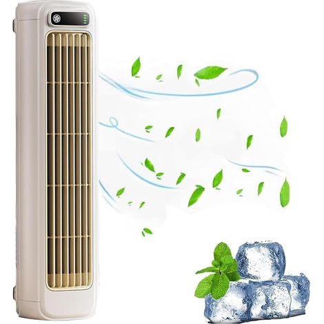 Mini Climatiseur Portable, Climatiseur Mobile, Ventilateur Rechargeable, 3 Vitesses, Rechargeable par USB – Pour Chambre, Bureau, Maison (Blanc)