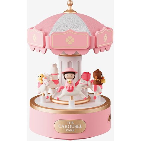 Veilleuse musicale Bluetooth lampe de chevet rechargeable, lumière douce réglable, décoration chambre enfant - Cadeau fille rose (HP Bluetooth) (1/5)
