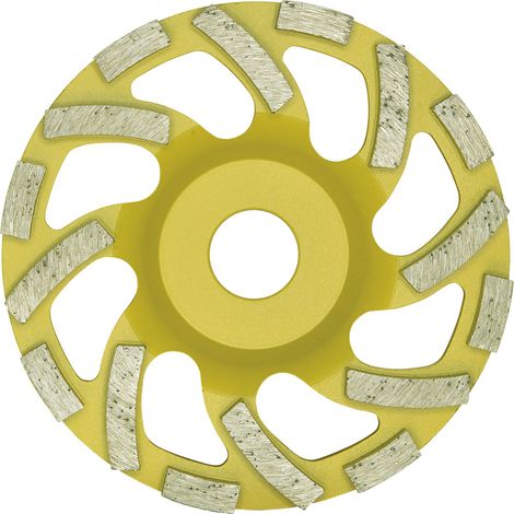 DIEWE Diamant Trockenschleifteller New Fan Cup Gelb 125 x 22 x 22.23 mm (1/4)