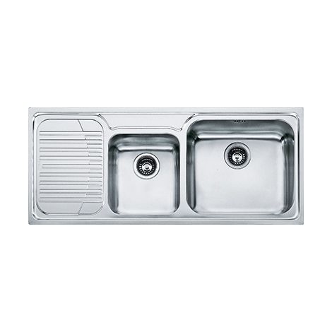 Franke Galassia GAX 621. Tipo di lavello: Lavello montato su piano, Forma del lavandino: Rettangolare, Materiale del lavandino: Acciaio inox. Larghezza: 1160 mm, Profondità: 500 mm, ... - 101.0017.504 (1/2)