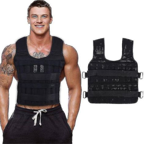 Gilet lesté de 30 kg pour l'entraînement, la boxe, la course à pied, la musculation, le fitness et les vêtements de plage. (1/4)