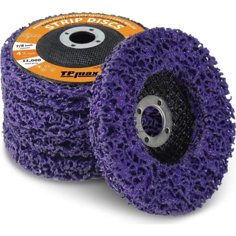 Disques de nettoyage CSD 115mm pour meuleuse d'angle, lot de 5, décapage peinture et rouille (1/5)