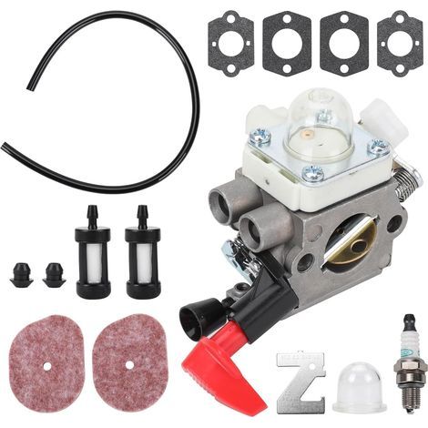 1 - Carburateur - Pièce de rechange - Compatible Stihl FS40 FS50 FS56 FS70 HT56 KM56 - Débroussailleuse taille-haie - Gris - Taille standard (1/5)