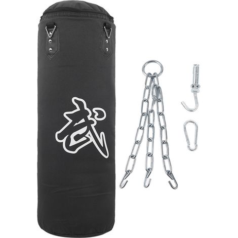 Sac de sable de boxe professionnel, Type suspendu, épais, sac de frappe d'entraînement pour salle de Fitness, noir creux 80cm (1/5)