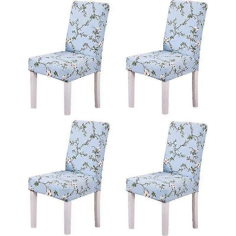 Lot de 4 housses de protection extensibles, amovibles et lavables pour chaises de salle à manger / Décoration intérieure / Housse de siège de salle à manger / Plusieurs styles disponibles 6 (1/5)