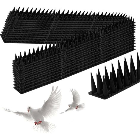 Pic Anti Pigeon 10 m, 24 pcs Pointes d'oiseaux pour Balcon, en Plastique, Pique Anti Pigeon pour Dissuader Les Oiseaux, Kit Répulsif Oiseaux pour Effrayer Corbeaux, Moineaux, Chats (1/5)