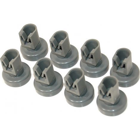 Ruedas para cesta inferior de lavavajillas, juego de 8, 25 mm, color gris, para AEG, ELECTROLUX