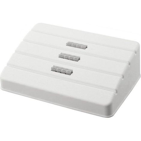 Poggiapiedi da scrivania, sgabello con rulli massaggianti, 37,5 x 26 x 12 cm, bianco (1/5)