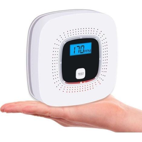 Détecteur de monoxyde de carbone avec batterie remplaçable, détecteur de CO certifié EN 52091 avec affichage numérique XXW (1/4)