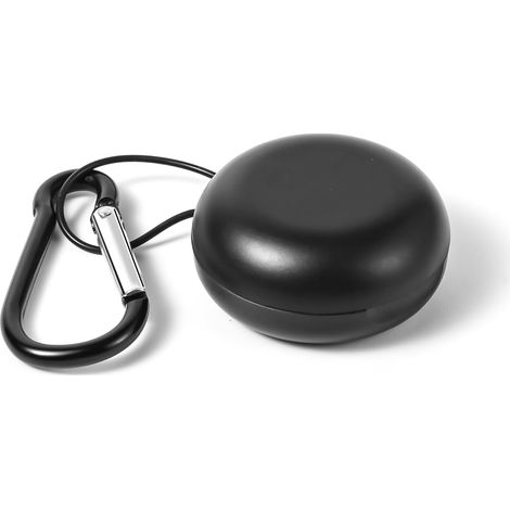 Ear Plug Case, Portable Étui de Rangement avec Porte-Clés de Voyage, Organisateur de Bouchons d'Oreille, Petite Mallette de Rangement pour Voyage (Noir) (1/5)