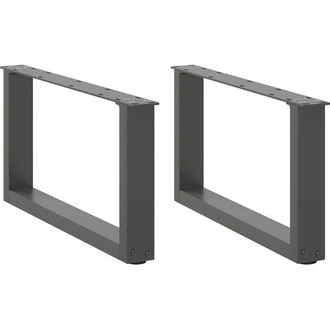 Couchtischbeine U-Form 2 Stk. Anthrazit 70x(30-31) cm Stahl