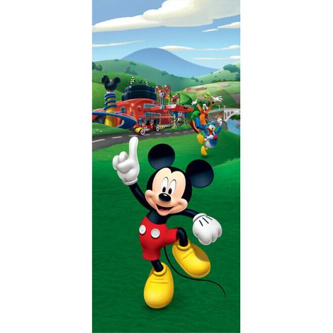 Poster pour porte Mickey Mouse et ses amis Donald et Pluto de Disney intisse 90X202 CM (1/3)