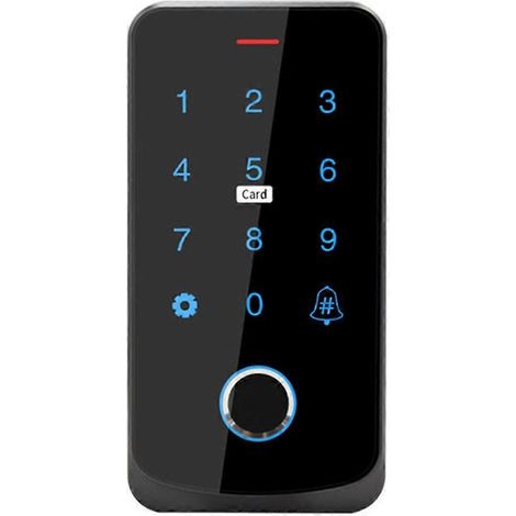 Tuya APP Access Control Keyboard Bluetooth Remote Control RFID IC M1 Card Fingerprint Access Keypad Black