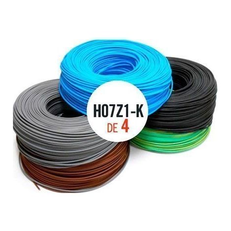 Rollo 100mtrs 4 mm Cable Flexible.Libre de Halógeno -CPR-  Negro