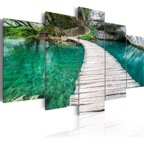 Quadro - Lago color turchese - 100x50 (1/4)