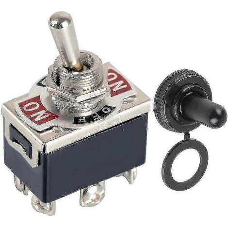 Interrupteur à bascule 6 broches neuf, robuste, marche/arrêt/marche, DPDT - 250 V 15 A, pour moteur électrique, référence fg2025031702506 (1/3)