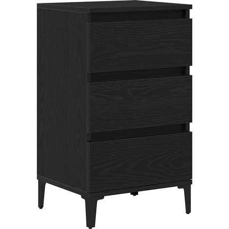 Maison Exclusive - Nachttisch Schwarz Eichen-Optik 45 x 35 x 44 c