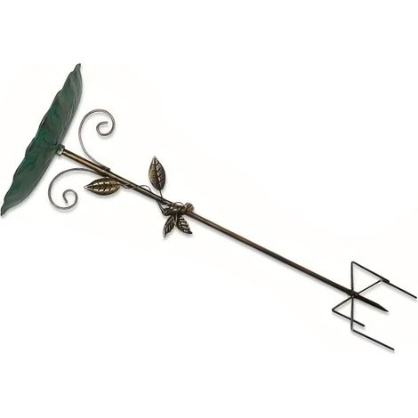 Abreuvoir à oiseaux en métal robuste avec finition antirouille - Décoration de jardin vintage - Facile à nettoyer - Bain d'oiseaux décoratif en métal pour terrasses (1/5)