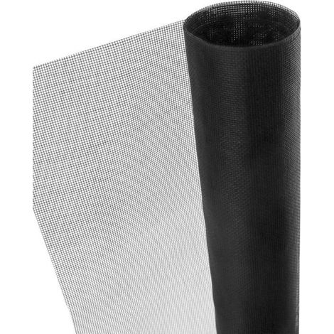 Filet Moustiquaire - 1 Rouleau - Fibre De Verre - Résistant UV Et Déchirure - Pour Fenêtre Et Porte - 120x250 Cm Noir (1/5)