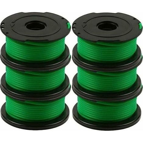 Set mit 6 Fadenspulen für Black and Decker GL7033, GL8033, GL9035 Freischneider, jeweils 6 Meter.
