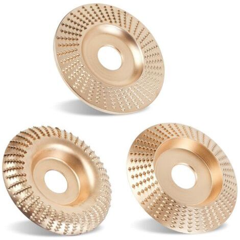 Verbessertes 3-teiliges Holzbearbeitungsscheiben-Set für 4"- oder 4 1/2"-Winkelschleifer mit 5/8"-Aufnahme, Schleifscheiben-Formscheibe zum Holzschneiden, Schleifscheibenaufsätze (1/5)