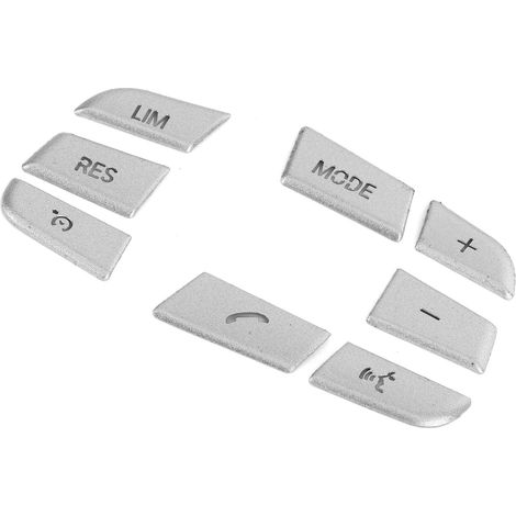 Lot de 8 caches-boutons de volant en alliage d'aluminium, compatibles avec les modèles BMW Série 1/2/3/4/5/7, X1, X3, X5, F10 et F20. (1/5)
